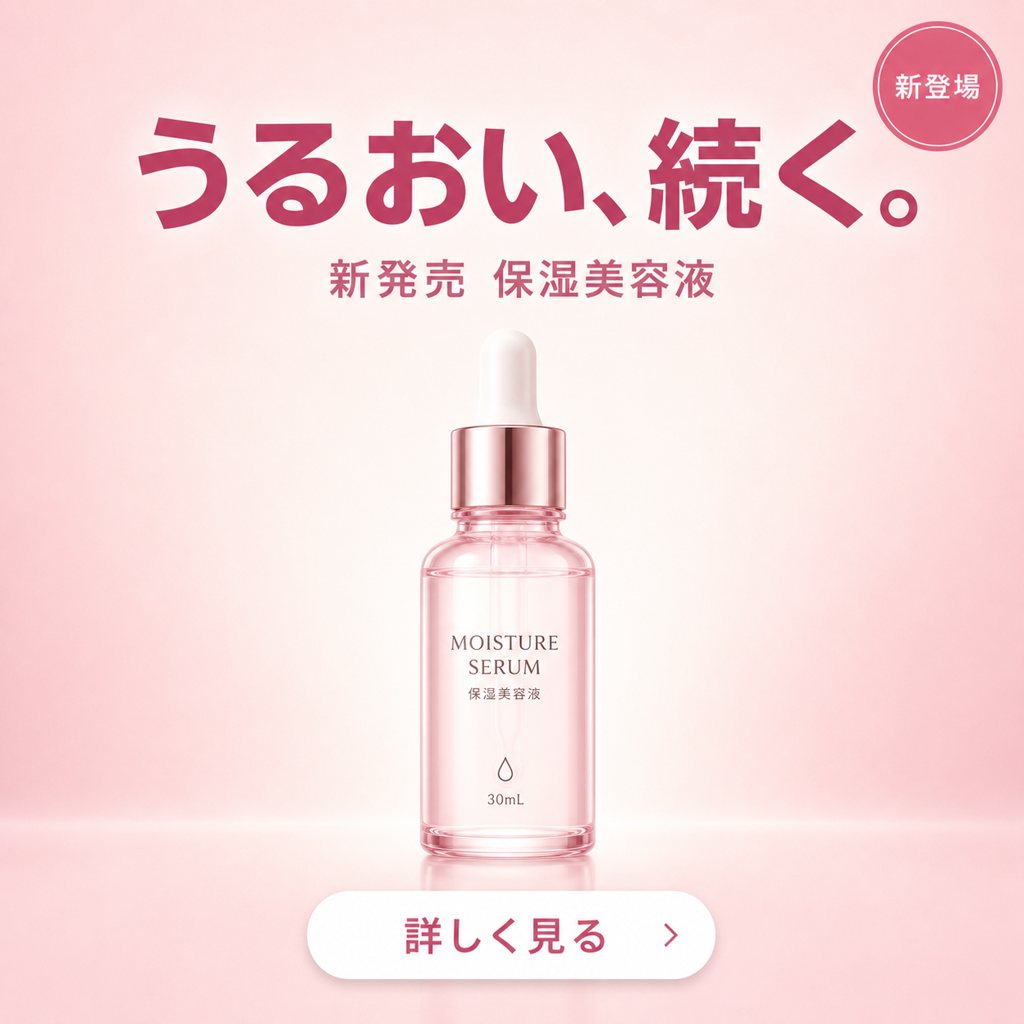 美容コスメのSNS広告バナー(ブランド認知)